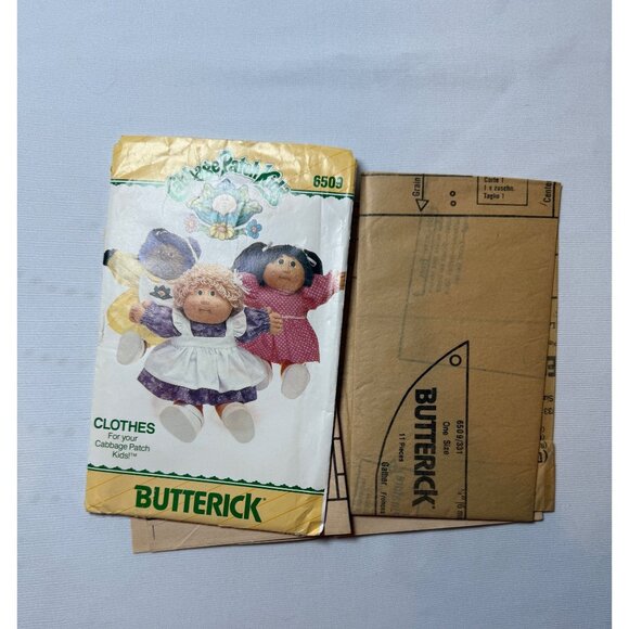 Vintage 80s Cabbage Patch Kids Doll Clothes Patterns Set - Butterick See & Sew - Picture 3 of 5